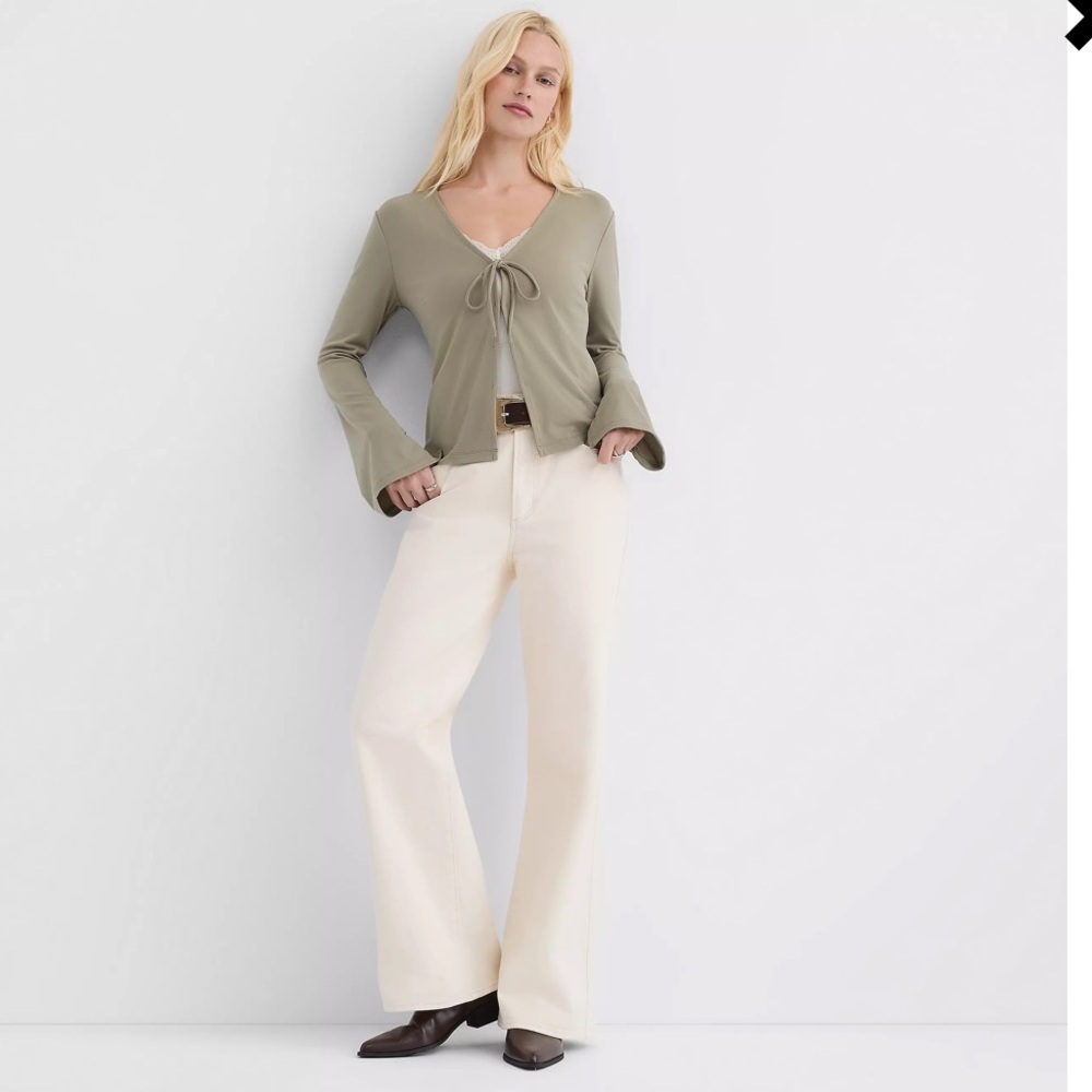 LOFT Women's High Rise Wide Leg Jeans